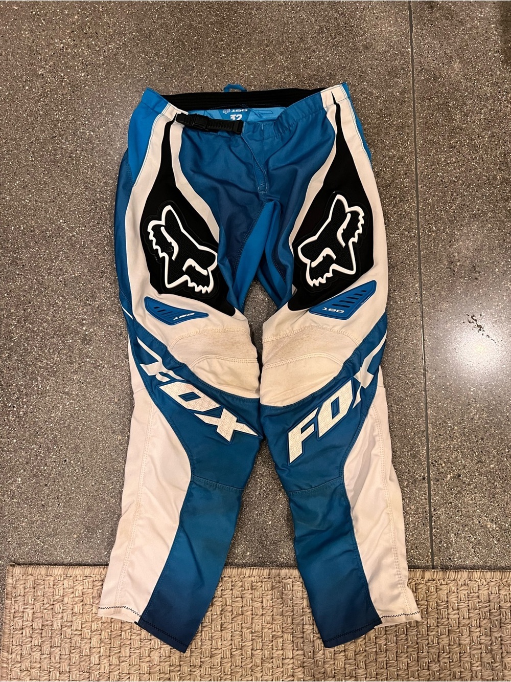 Fox Racing 180 motocross pants Size 32 Blue & White
